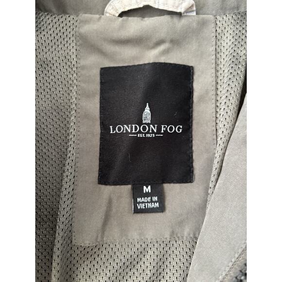 VTG LONDON FOG Men’s Med Casual Olive Green Full Zip-Front Golf Jacket Gorp Core - Picture 4 of 8
